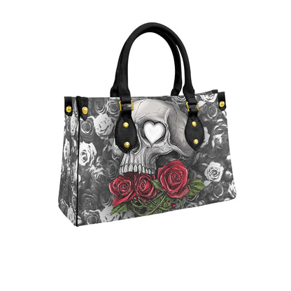 Wonder Skull structured tote bag solves the "I can't find anything in my bag" problem. The aoomy interior fits your tablet, phone, wallet, water bottle, umbrella, and cosmetics — without the overstuffed look. Multiple interior pockets keep everything organized, so you're never digging around at checkout. Reinforced rivet corners and quality metal hardware ensure the bag holds up to daily use. Whether you're heading to work, running errands, or catching a flight, this tote keeps you looking put-together.