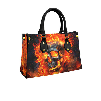 Wonder Skull structured tote bag solves the "I can't find anything in my bag" problem. The roomy interior fits your tablet, phone, wallet, water bottle, umbrella, and cosmetics — without the overstuffed look. Multiple interior pockets keep everything organized, so you're never digging around at checkout. Reinforced rivet corners and quality metal hardware ensure the bag holds up to daily use. Whether you're heading to work, running errands, or catching a flight, this tote keeps you looking put-together.