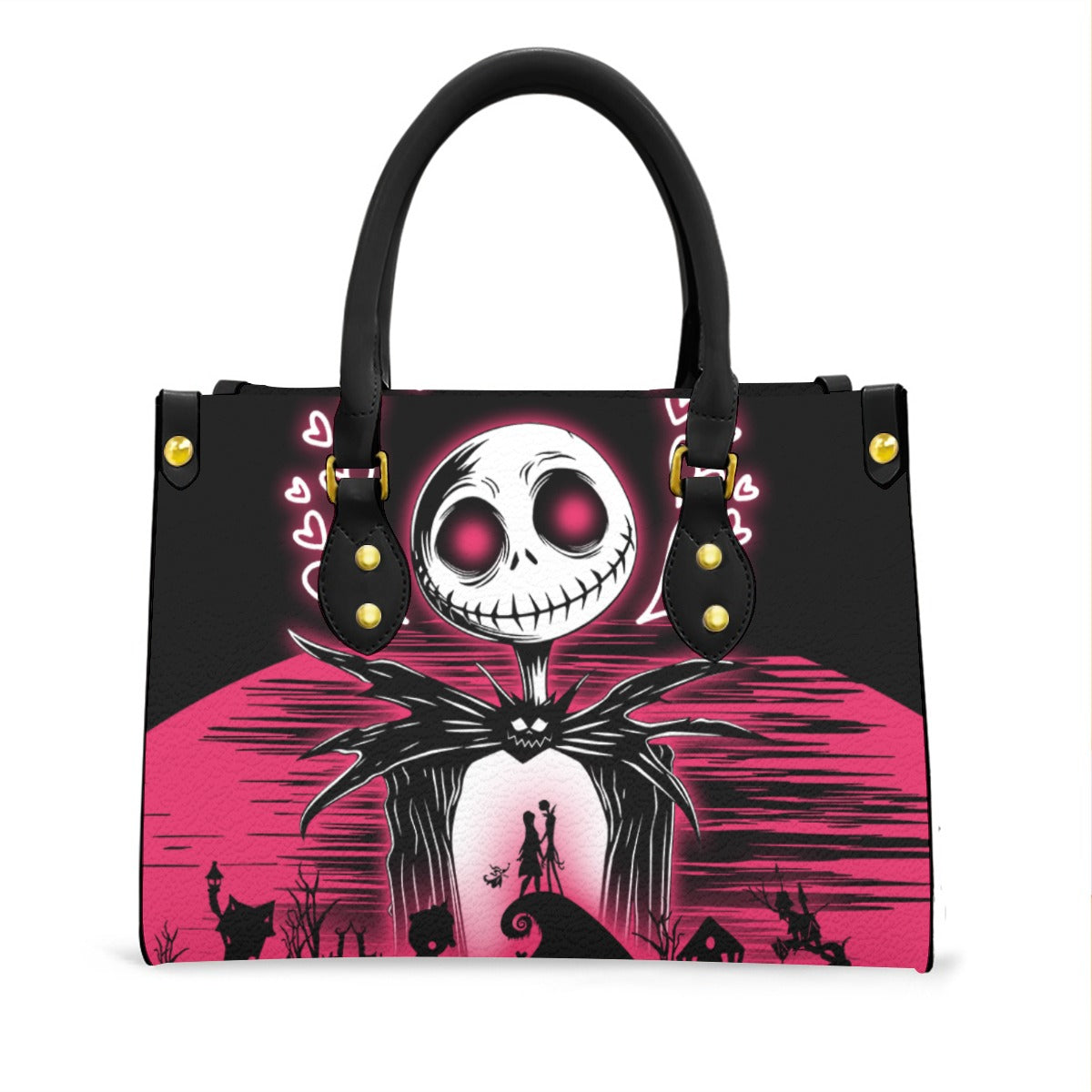 Wonder Skull structured tote bag solves the "I can't find anything in my bag" problem. The aoomy interior fits your tablet, phone, wallet, water bottle, umbrella, and cosmetics — without the overstuffed look. Multiple interior pockets keep everything organized, so you're never digging around at checkout. Reinforced rivet corners and quality metal hardware ensure the bag holds up to daily use. Whether you're heading to work, running errands, or catching a flight, this tote keeps you looking put-together.