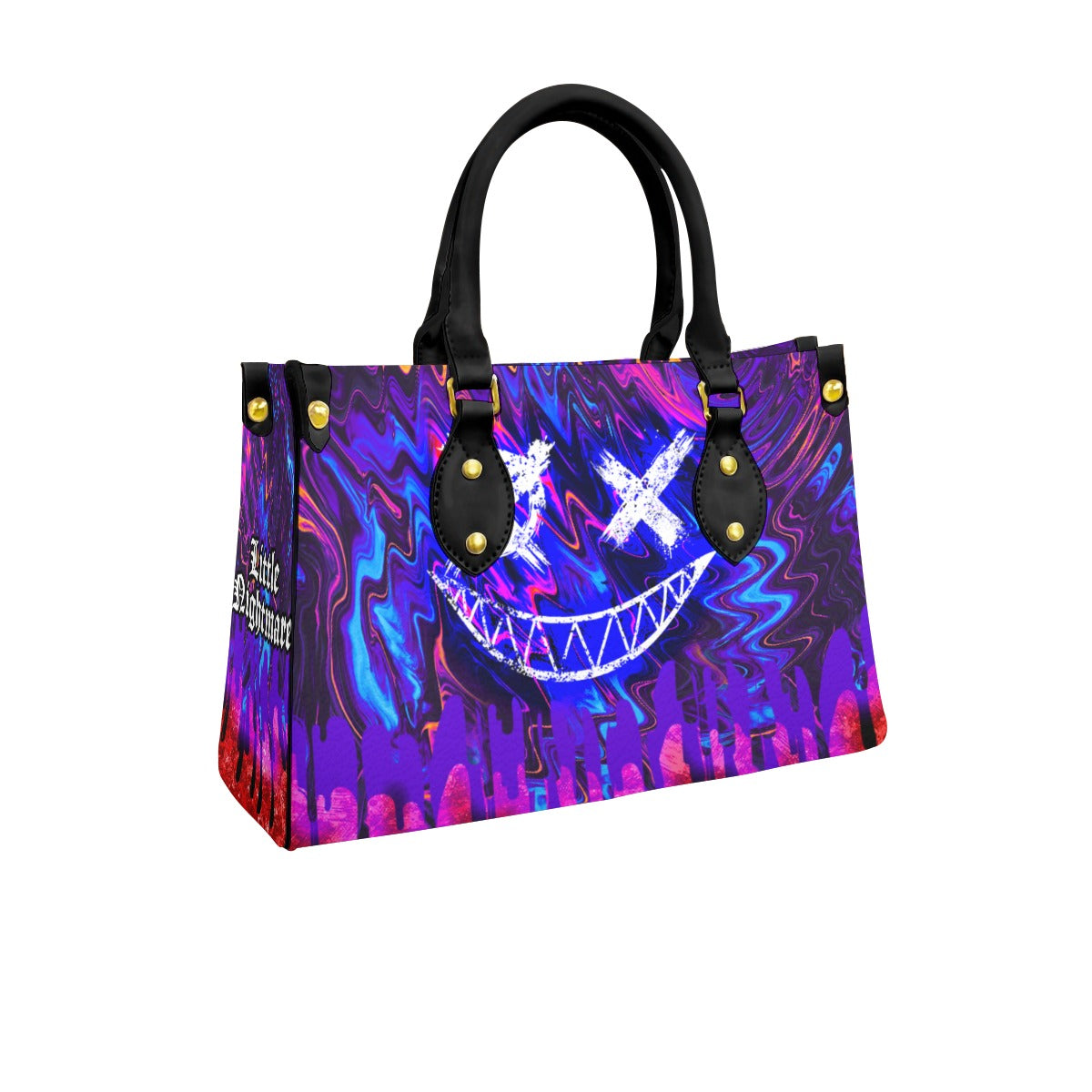 Wonder Skull structured tote bag solves the "I can't find anything in my bag" problem. The roomy interior fits your tablet, phone, wallet, water bottle, umbrella, and cosmetics — without the overstuffed look. Multiple interior pockets keep everything organized, so you're never digging around at checkout. Reinforced rivet corners and quality metal hardware ensure the bag holds up to daily use. Whether you're heading to work, running errands, or catching a flight, this tote keeps you looking put-together.