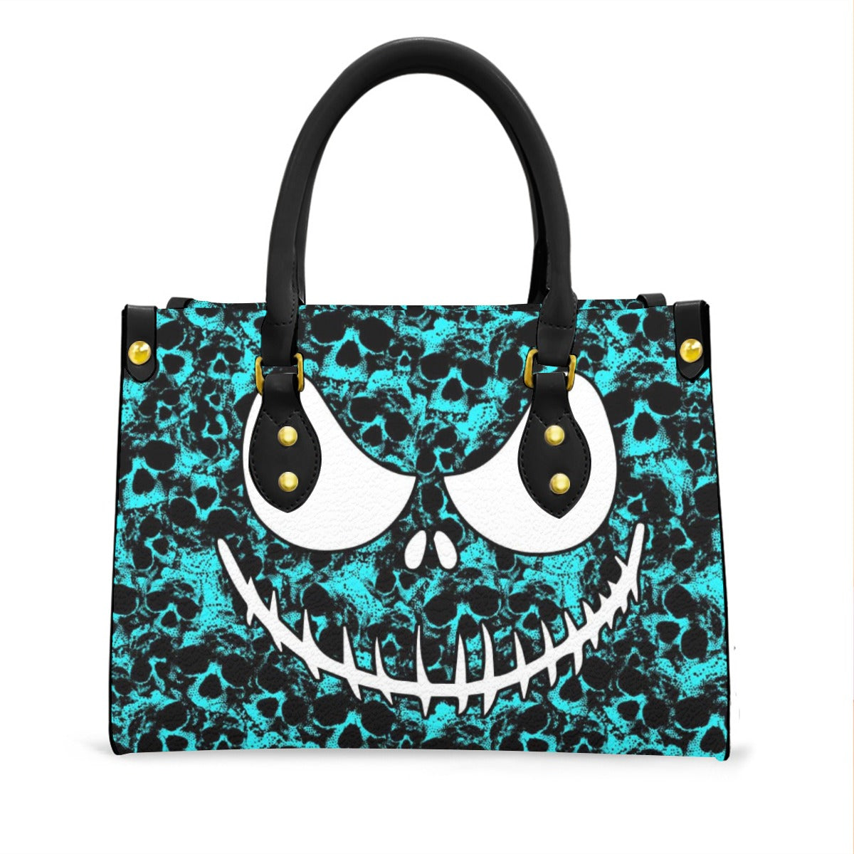 Wonder Skull structured tote bag solves the "I can't find anything in my bag" problem. The aoomy interior fits your tablet, phone, wallet, water bottle, umbrella, and cosmetics — without the overstuffed look. Multiple interior pockets keep everything organized, so you're never digging around at checkout. Reinforced rivet corners and quality metal hardware ensure the bag holds up to daily use. Whether you're heading to work, running errands, or catching a flight, this tote keeps you looking put-together.