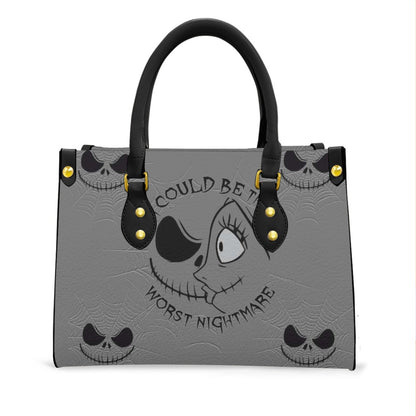 Wonder Skull structured tote bag solves the "I can't find anything in my bag" problem. The aoomy interior fits your tablet, phone, wallet, water bottle, umbrella, and cosmetics — without the overstuffed look. Multiple interior pockets keep everything organized, so you're never digging around at checkout. Reinforced rivet corners and quality metal hardware ensure the bag holds up to daily use. Whether you're heading to work, running errands, or catching a flight, this tote keeps you looking put-together.