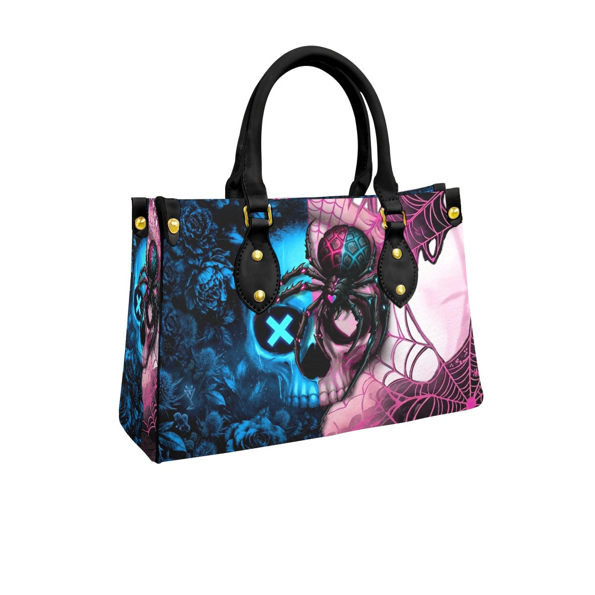 Gothic Cyberpunk Soul Structured Tote Bag Multi-Pocket Handbag