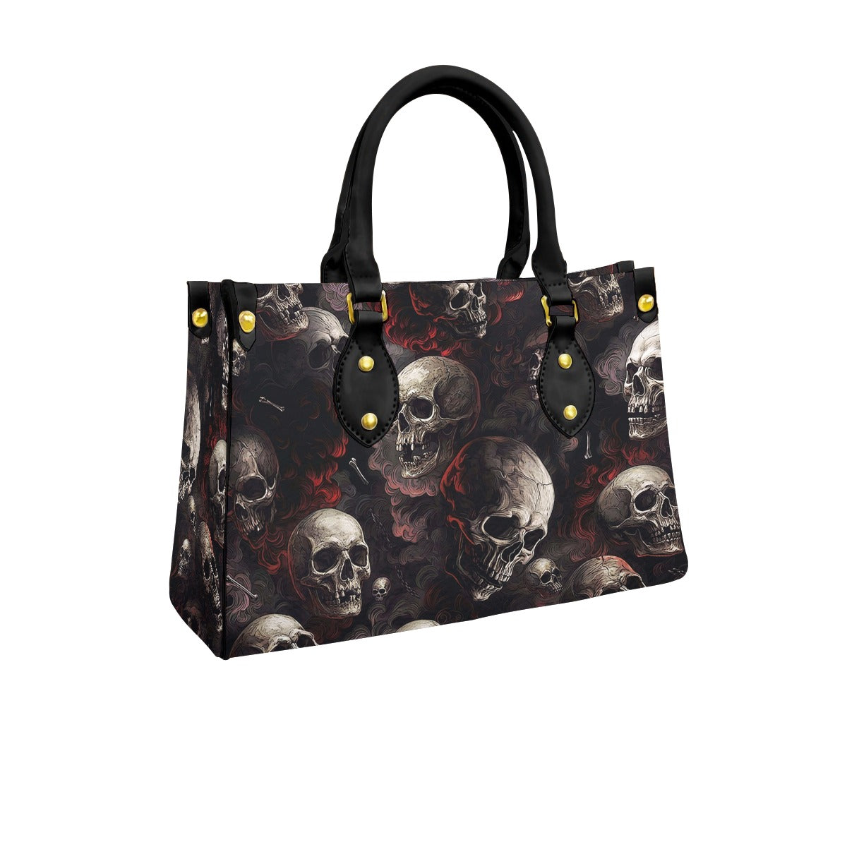 Wonder Skull structured tote bag solves the "I can't find anything in my bag" problem. The roomy interior fits your tablet, phone, wallet, water bottle, umbrella, and cosmetics — without the overstuffed look. Multiple interior pockets keep everything organized, so you're never digging around at checkout. Reinforced rivet corners and quality metal hardware ensure the bag holds up to daily use. Whether you're heading to work, running errands, or catching a flight, this tote keeps you looking put-together.