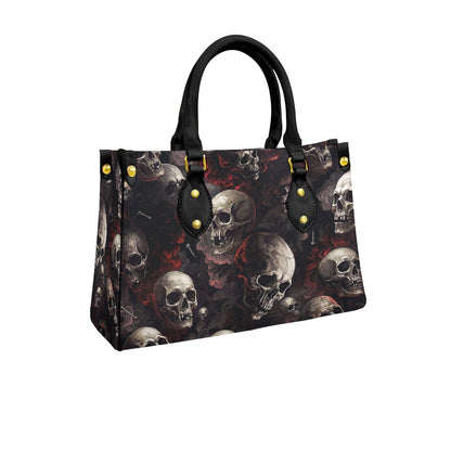 Wonder Skull structured tote bag solves the "I can't find anything in my bag" problem. The roomy interior fits your tablet, phone, wallet, water bottle, umbrella, and cosmetics — without the overstuffed look. Multiple interior pockets keep everything organized, so you're never digging around at checkout. Reinforced rivet corners and quality metal hardware ensure the bag holds up to daily use. Whether you're heading to work, running errands, or catching a flight, this tote keeps you looking put-together.