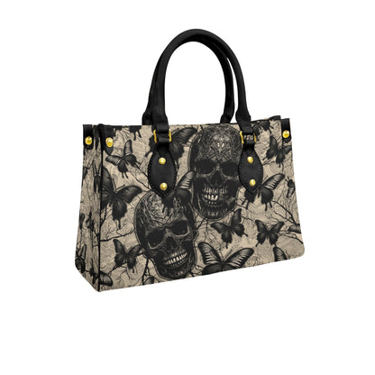 Wonder Skull structured tote bag solves the "I can't find anything in my bag" problem. The roomy interior fits your tablet, phone, wallet, water bottle, umbrella, and cosmetics — without the overstuffed look. Multiple interior pockets keep everything organized, so you're never digging around at checkout. Reinforced rivet corners and quality metal hardware ensure the bag holds up to daily use. Whether you're heading to work, running errands, or catching a flight, this tote keeps you looking put-together.
