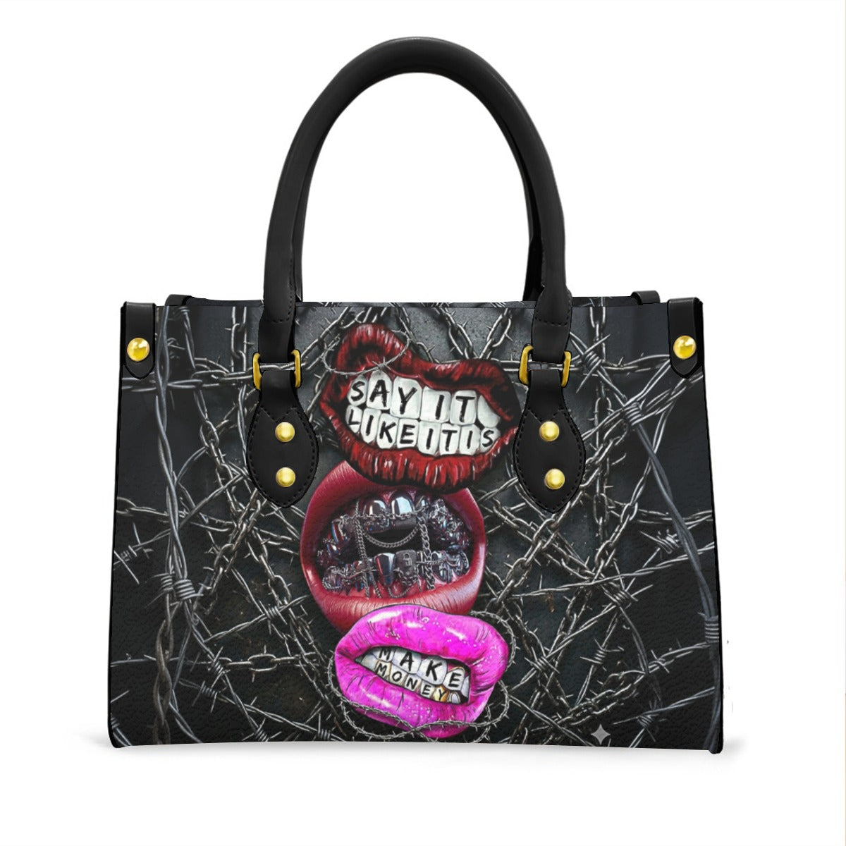 Wonder Skull structured tote bag solves the "I can't find anything in my bag" problem. The roomy interior fits your tablet, phone, wallet, water bottle, umbrella, and cosmetics — without the overstuffed look. Multiple interior pockets keep everything organized, so you're never digging around at checkout. Reinforced rivet corners and quality metal hardware ensure the bag holds up to daily use. Whether you're heading to work, running errands, or catching a flight, this tote keeps you looking put-together.