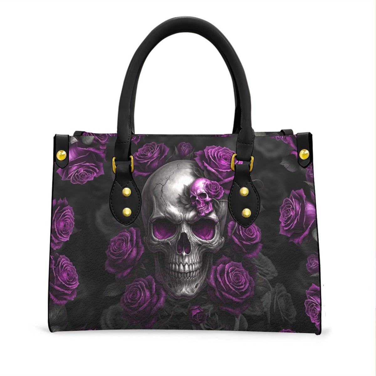 Wonder Skull structured tote bag solves the "I can't find anything in my bag" problem. The roomy interior fits your tablet, phone, wallet, water bottle, umbrella, and cosmetics — without the overstuffed look. Multiple interior pockets keep everything organized, so you're never digging around at checkout. Reinforced rivet corners and quality metal hardware ensure the bag holds up to daily use. Whether you're heading to work, running errands, or catching a flight, this tote keeps you looking put-together.