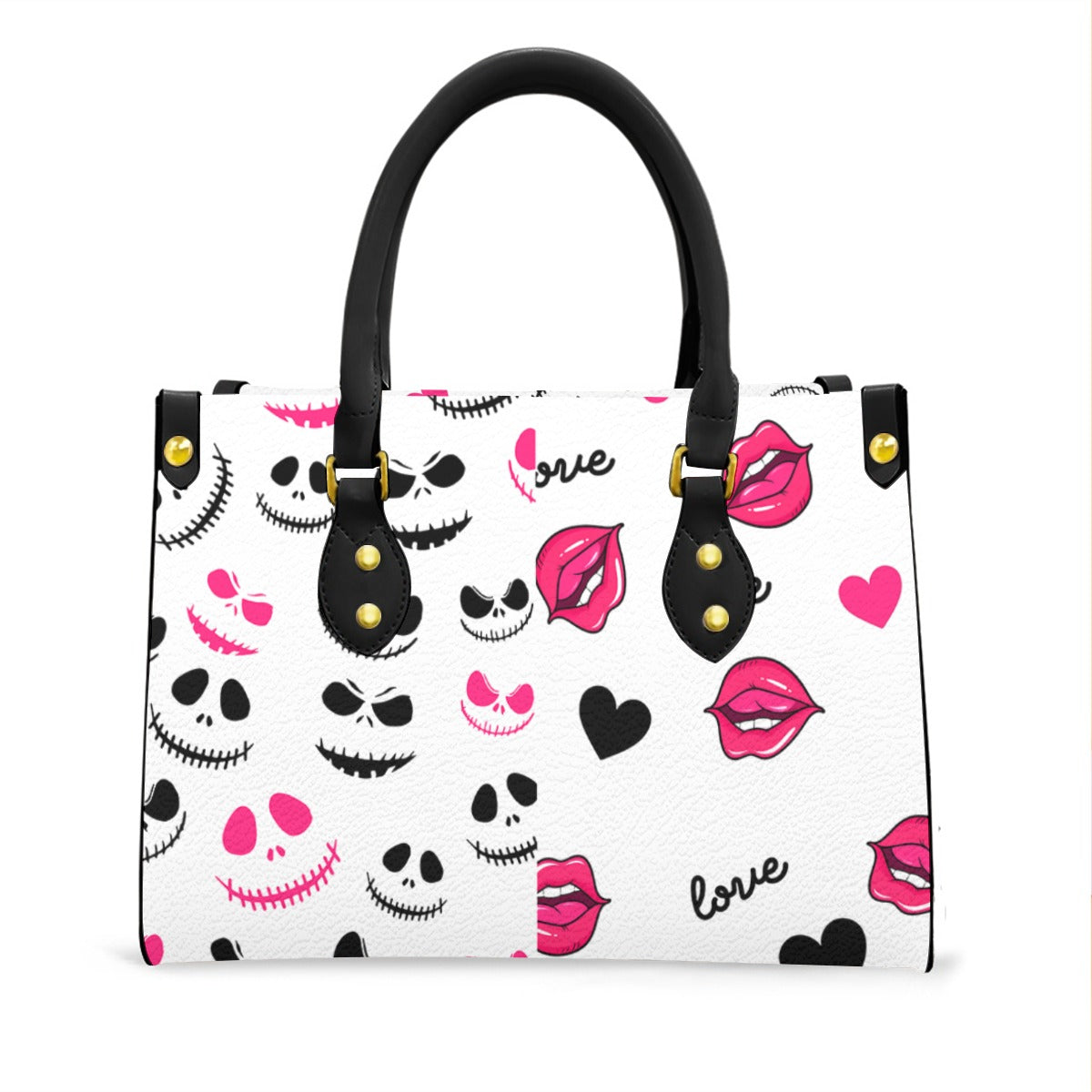 Wonder Skull structured tote bag solves the "I can't find anything in my bag" problem. The roomy interior fits your tablet, phone, wallet, water bottle, umbrella, and cosmetics — without the overstuffed look. Multiple interior pockets keep everything organized, so you're never digging around at checkout. Reinforced rivet corners and quality metal hardware ensure the bag holds up to daily use. Whether you're heading to work, running errands, or catching a flight, this tote keeps you looking put-together.