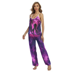 Purple Couple Art Pajamas Sets For Women Sleepwears Combo