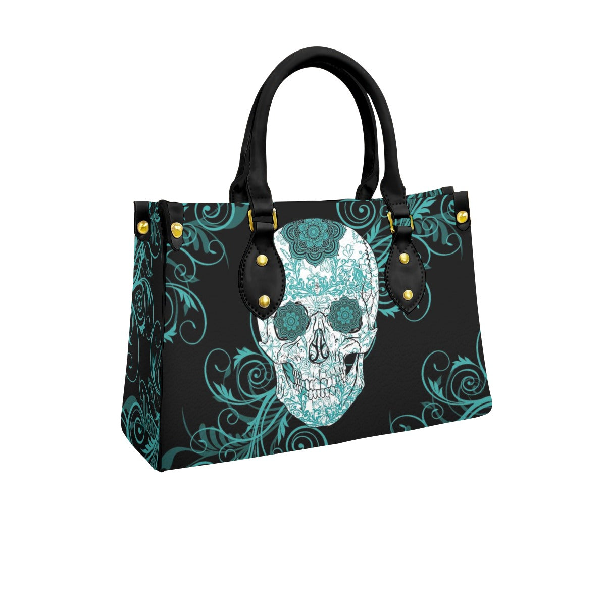 Wonder Skull structured tote bag solves the "I can't find anything in my bag" problem. The aoomy interior fits your tablet, phone, wallet, water bottle, umbrella, and cosmetics — without the overstuffed look. Multiple interior pockets keep everything organized, so you're never digging around at checkout. Reinforced rivet corners and quality metal hardware ensure the bag holds up to daily use. Whether you're heading to work, running errands, or catching a flight, this tote keeps you looking put-together.