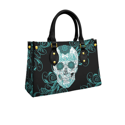 Wonder Skull structured tote bag solves the "I can't find anything in my bag" problem. The aoomy interior fits your tablet, phone, wallet, water bottle, umbrella, and cosmetics — without the overstuffed look. Multiple interior pockets keep everything organized, so you're never digging around at checkout. Reinforced rivet corners and quality metal hardware ensure the bag holds up to daily use. Whether you're heading to work, running errands, or catching a flight, this tote keeps you looking put-together.