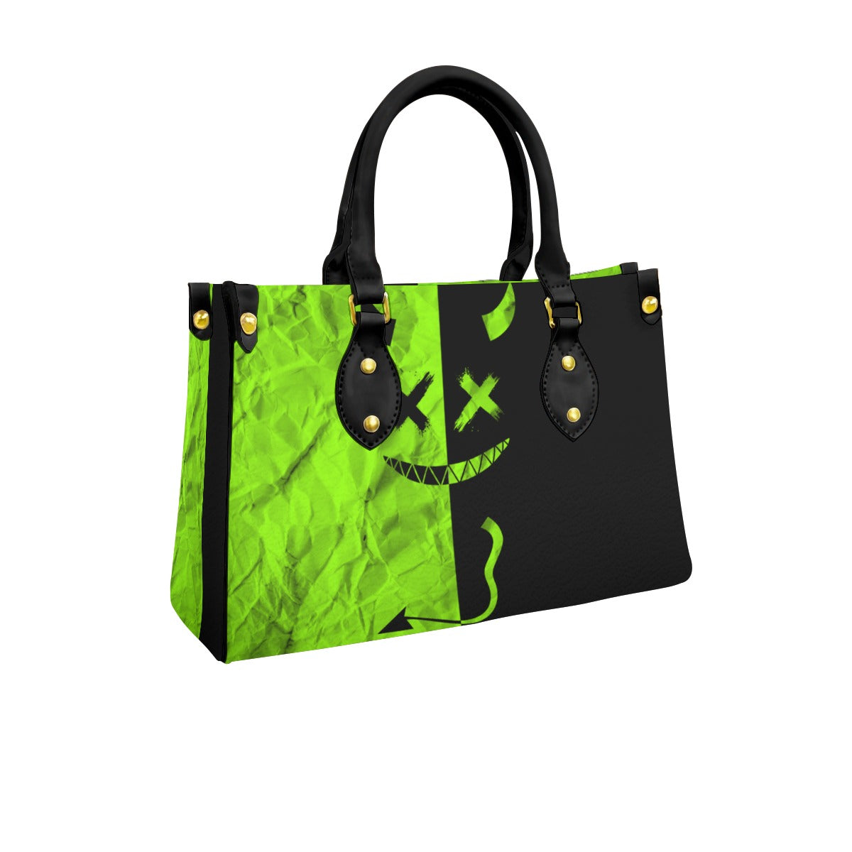 Wonder Skull structured tote bag solves the "I can't find anything in my bag" problem. The roomy interior fits your tablet, phone, wallet, water bottle, umbrella, and cosmetics — without the overstuffed look. Multiple interior pockets keep everything organized, so you're never digging around at checkout. Reinforced rivet corners and quality metal hardware ensure the bag holds up to daily use. Whether you're heading to work, running errands, or catching a flight, this tote keeps you looking put-together.