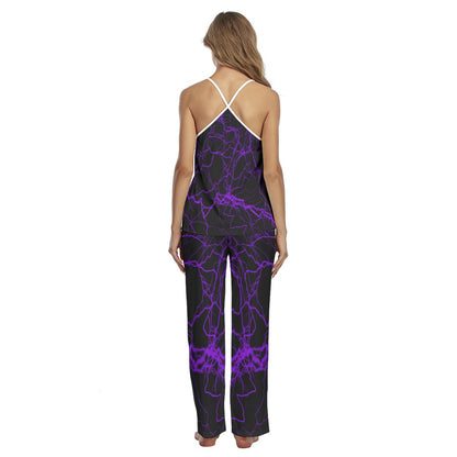 Purple Couple Gothic ArtCami Pajamas Sets For Women Sleepwears Combo