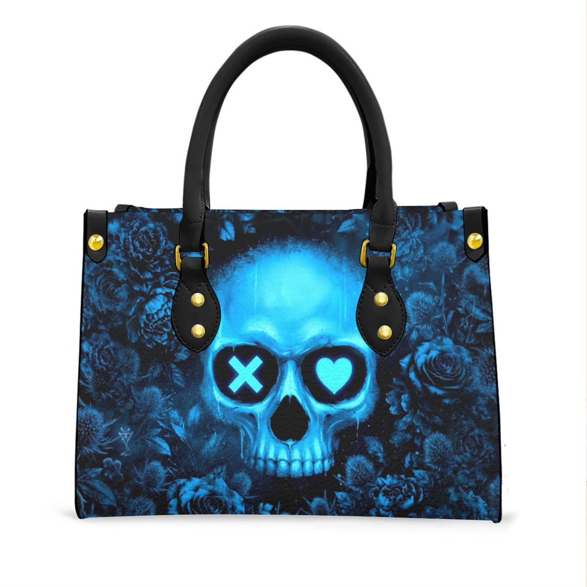Wonder Skull structured tote bag solves the "I can't find anything in my bag" problem. The roomy interior fits your tablet, phone, wallet, water bottle, umbrella, and cosmetics — without the overstuffed look. Multiple interior pockets keep everything organized, so you're never digging around at checkout. Reinforced rivet corners and quality metal hardware ensure the bag holds up to daily use. Whether you're heading to work, running errands, or catching a flight, this tote keeps you looking put-together.