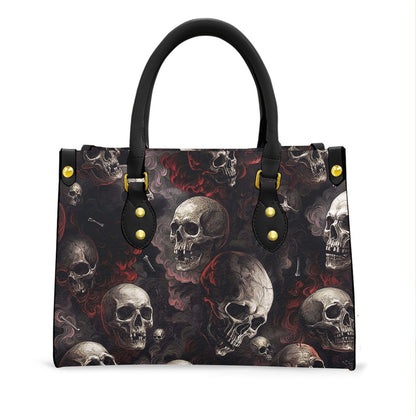 Wonder Skull structured tote bag solves the "I can't find anything in my bag" problem. The roomy interior fits your tablet, phone, wallet, water bottle, umbrella, and cosmetics — without the overstuffed look. Multiple interior pockets keep everything organized, so you're never digging around at checkout. Reinforced rivet corners and quality metal hardware ensure the bag holds up to daily use. Whether you're heading to work, running errands, or catching a flight, this tote keeps you looking put-together.