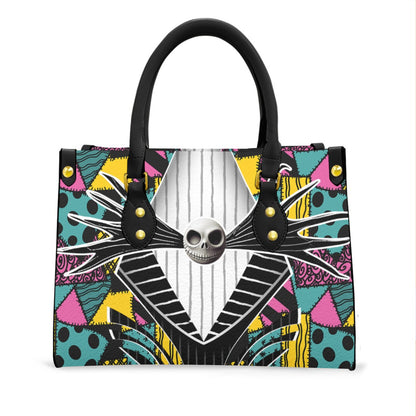 Wonder Skull structured tote bag solves the "I can't find anything in my bag" problem. The roomy interior fits your tablet, phone, wallet, water bottle, umbrella, and cosmetics — without the overstuffed look. Multiple interior pockets keep everything organized, so you're never digging around at checkout. Reinforced rivet corners and quality metal hardware ensure the bag holds up to daily use. Whether you're heading to work, running errands, or catching a flight, this tote keeps you looking put-together.
