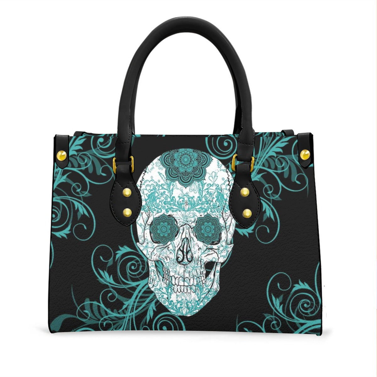 Wonder Skull structured tote bag solves the "I can't find anything in my bag" problem. The aoomy interior fits your tablet, phone, wallet, water bottle, umbrella, and cosmetics — without the overstuffed look. Multiple interior pockets keep everything organized, so you're never digging around at checkout. Reinforced rivet corners and quality metal hardware ensure the bag holds up to daily use. Whether you're heading to work, running errands, or catching a flight, this tote keeps you looking put-together.