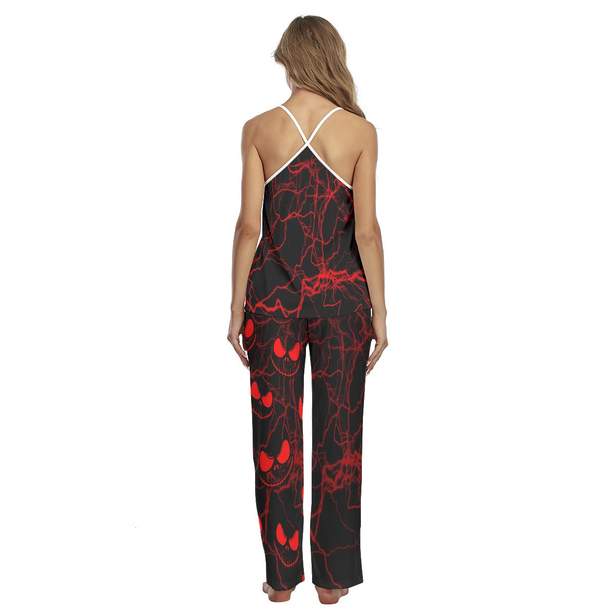 Red Thunder Art Cami Pajamas Sets For Women Sleepwears Combo