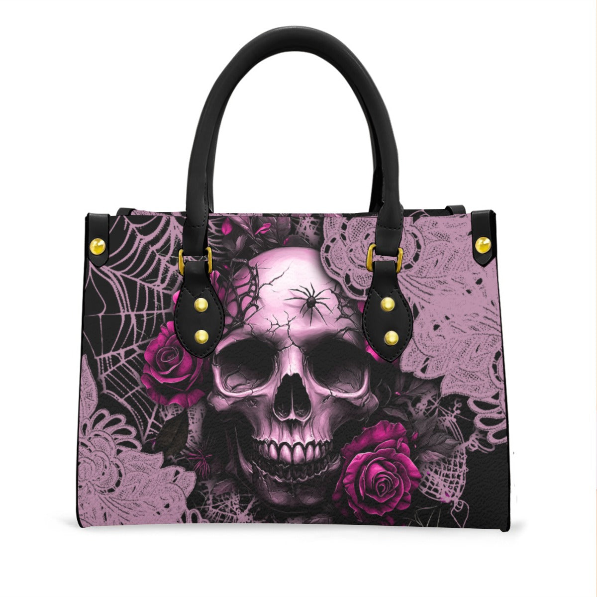 Wonder Skull structured tote bag solves the "I can't find anything in my bag" problem. The roomy interior fits your tablet, phone, wallet, water bottle, umbrella, and cosmetics — without the overstuffed look. Multiple interior pockets keep everything organized, so you're never digging around at checkout. Reinforced rivet corners and quality metal hardware ensure the bag holds up to daily use. Whether you're heading to work, running errands, or catching a flight, this tote keeps you looking put-together.