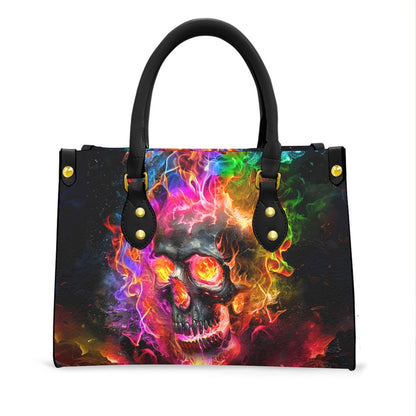 Wonder Skull structured tote bag solves the "I can't find anything in my bag" problem. The roomy interior fits your tablet, phone, wallet, water bottle, umbrella, and cosmetics — without the overstuffed look. Multiple interior pockets keep everything organized, so you're never digging around at checkout. Reinforced rivet corners and quality metal hardware ensure the bag holds up to daily use. Whether you're heading to work, running errands, or catching a flight, this tote keeps you looking put-together.
