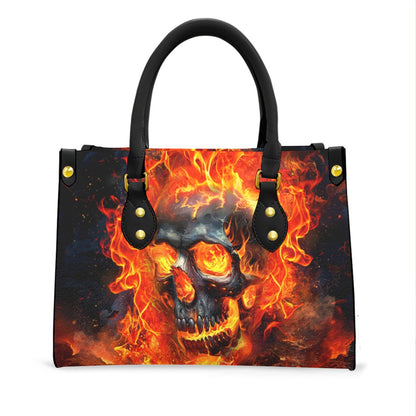 Wonder Skull structured tote bag solves the "I can't find anything in my bag" problem. The roomy interior fits your tablet, phone, wallet, water bottle, umbrella, and cosmetics — without the overstuffed look. Multiple interior pockets keep everything organized, so you're never digging around at checkout. Reinforced rivet corners and quality metal hardware ensure the bag holds up to daily use. Whether you're heading to work, running errands, or catching a flight, this tote keeps you looking put-together.
