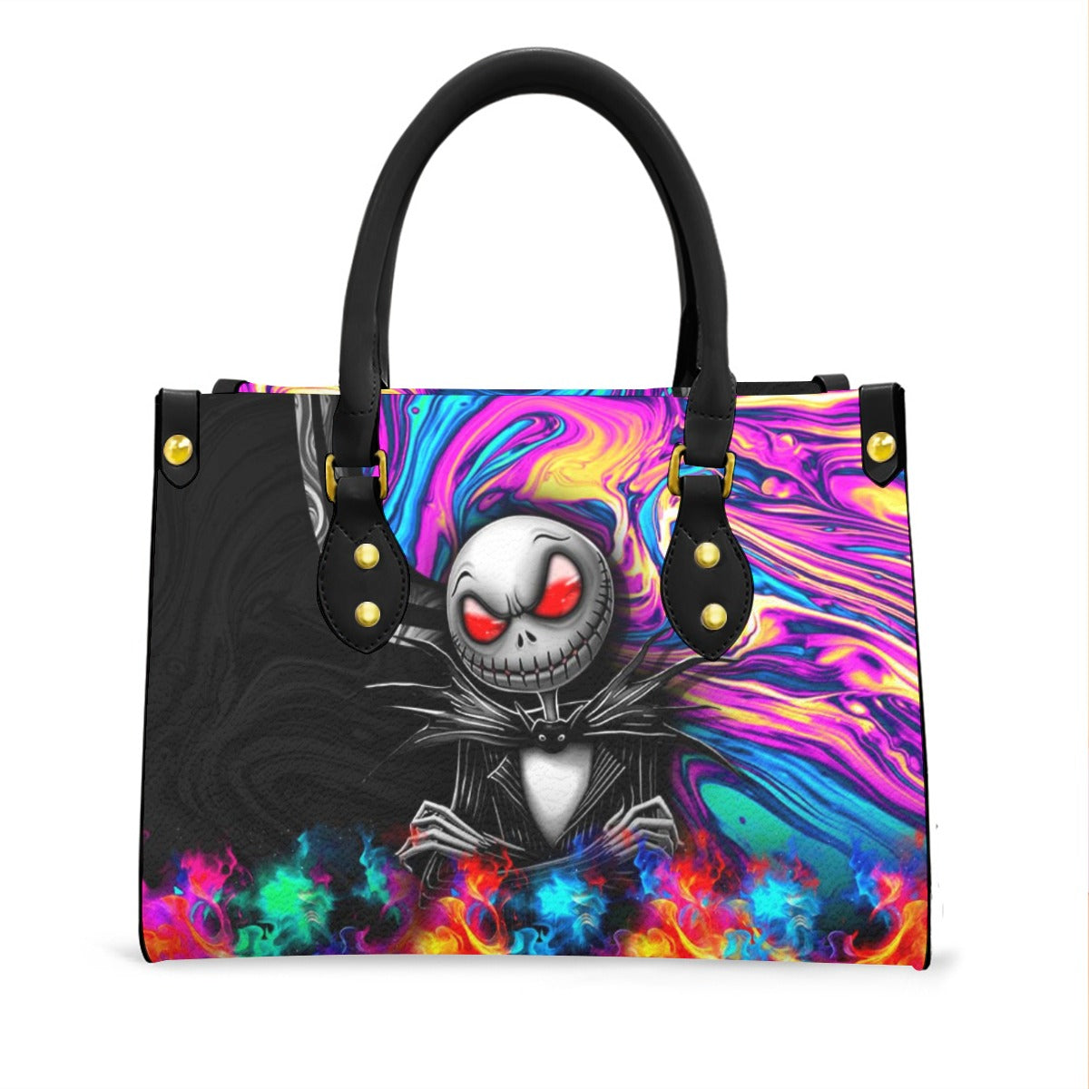 Wonder Skull structured tote bag solves the "I can't find anything in my bag" problem. The roomy interior fits your tablet, phone, wallet, water bottle, umbrella, and cosmetics — without the overstuffed look. Multiple interior pockets keep everything organized, so you're never digging around at checkout. Reinforced rivet corners and quality metal hardware ensure the bag holds up to daily use. Whether you're heading to work, running errands, or catching a flight, this tote keeps you looking put-together.