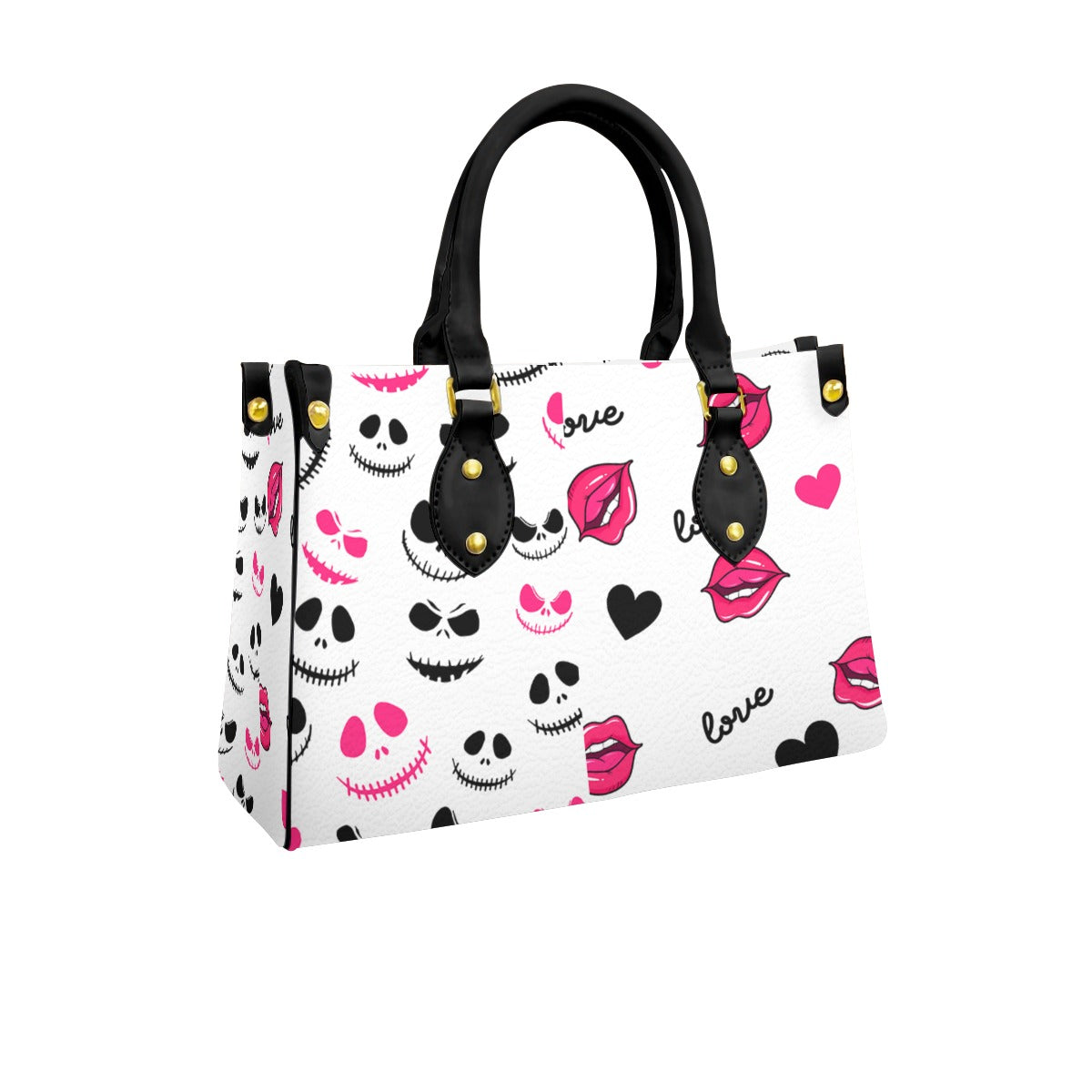 Wonder Skull structured tote bag solves the "I can't find anything in my bag" problem. The roomy interior fits your tablet, phone, wallet, water bottle, umbrella, and cosmetics — without the overstuffed look. Multiple interior pockets keep everything organized, so you're never digging around at checkout. Reinforced rivet corners and quality metal hardware ensure the bag holds up to daily use. Whether you're heading to work, running errands, or catching a flight, this tote keeps you looking put-together.