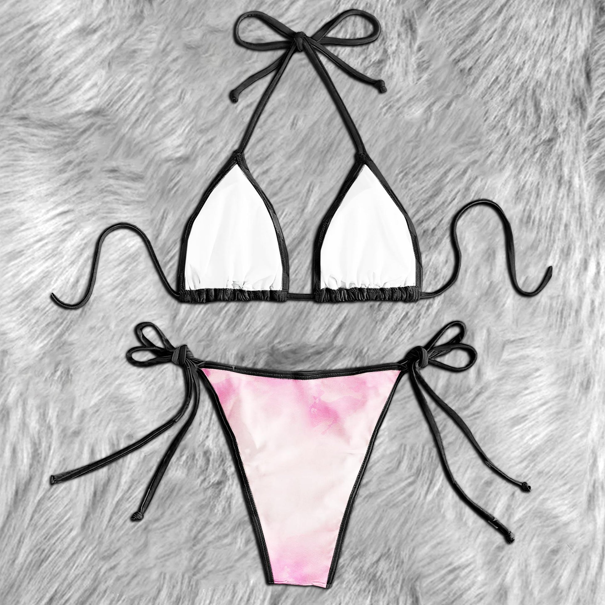 Vintage Sunflower Skull Micro Triangle Bikini Swimsuit - Wonder Skull