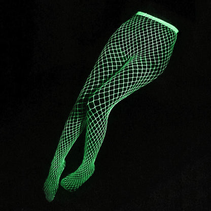 Sexy Glowing Fishnet Bodysuit Tights For Women, Erotic Lingerie Cosplay - Wonder Skull