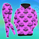 Purple Skull Devil Combo Hoodie and Leggings - Dark and edgy matching set with skull designs for a unique and stylish look