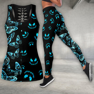 Blue Glow Butterfly Art Tanktop and Legging