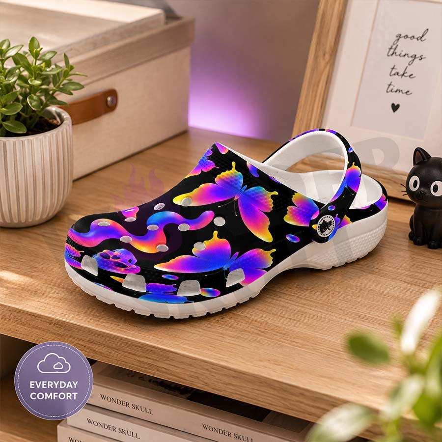 Wonder Skull Lightweight Clog Sandals are designed for all-day comfort. Featuring breathable ventilation holes, a cushioned footbed, and a pivoting heel strap, these versatile unisex clogs are perfect for use at home, outdoors, or at work — whatever your profession may be.
