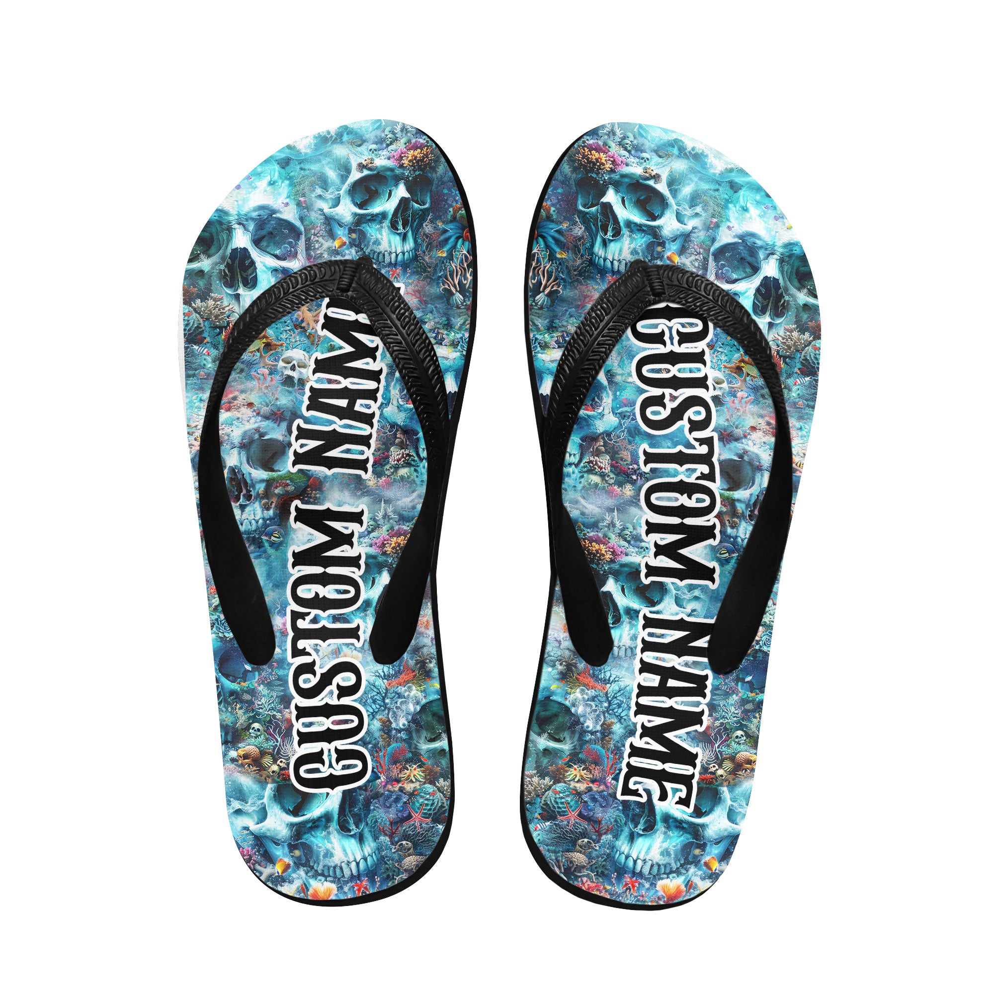 Image of a pair of beach flip flops with a sleek design, featuring a comfortable yoga mat footbed, non-slip sole, and water-friendly materials. Perfect for summer outings, beach walks, and casual occasions.