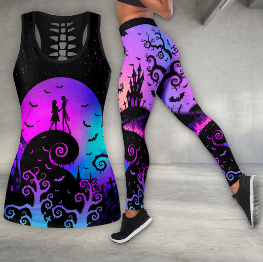 Spooky Lovers Silhouette Art Tanktop and Legging