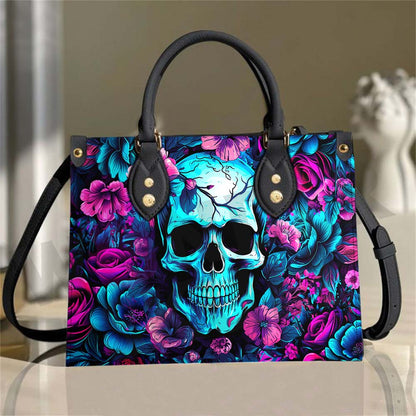 Wonder Skull structured tote bag solves the "I can't find anything in my bag" problem. The roomy interior fits your tablet, phone, wallet, water bottle, umbrella, and cosmetics — without the overstuffed look. Multiple interior pockets keep everything organized, so you're never digging around at checkout. Reinforced rivet corners and quality metal hardware ensure the bag holds up to daily use. Whether you're heading to work, running errands, or catching a flight, this tote keeps you looking put-together.