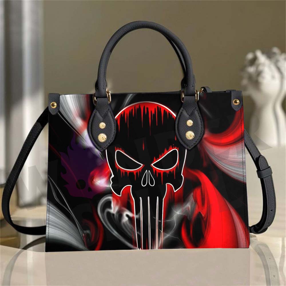 Wonder Skull structured tote bag solves the "I can't find anything in my bag" problem. The roomy interior fits your tablet, phone, wallet, water bottle, umbrella, and cosmetics — without the overstuffed look. Multiple interior pockets keep everything organized, so you're never digging around at checkout. Reinforced rivet corners and quality metal hardware ensure the bag holds up to daily use. Whether you're heading to work, running errands, or catching a flight, this tote keeps you looking put-together.