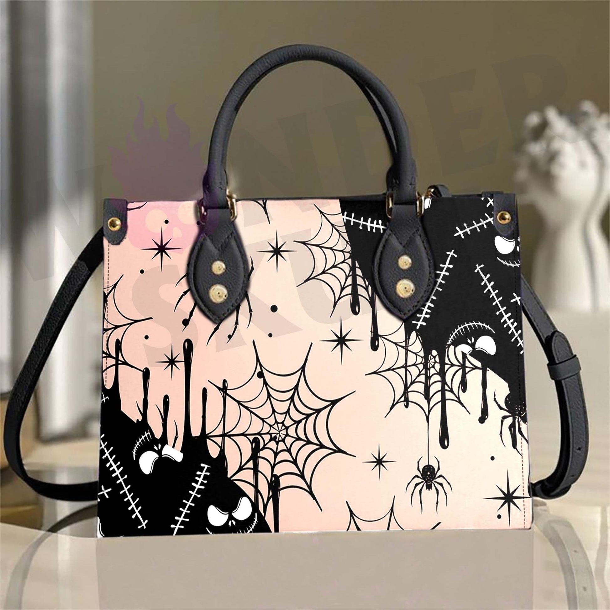 Wonder Skull structured tote bag solves the "I can't find anything in my bag" problem. The roomy interior fits your tablet, phone, wallet, water bottle, umbrella, and cosmetics — without the overstuffed look. Multiple interior pockets keep everything organized, so you're never digging around at checkout. Reinforced rivet corners and quality metal hardware ensure the bag holds up to daily use. Whether you're heading to work, running errands, or catching a flight, this tote keeps you looking put-together.