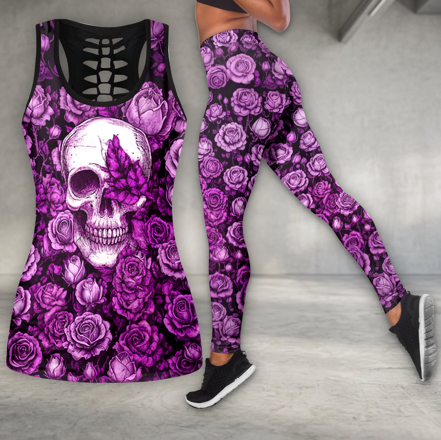 Amethyst Shadow Skull Tanktop and Leggings