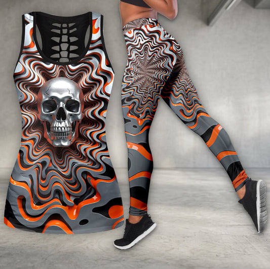 Silver Ripple Art Tanktop and Leggings