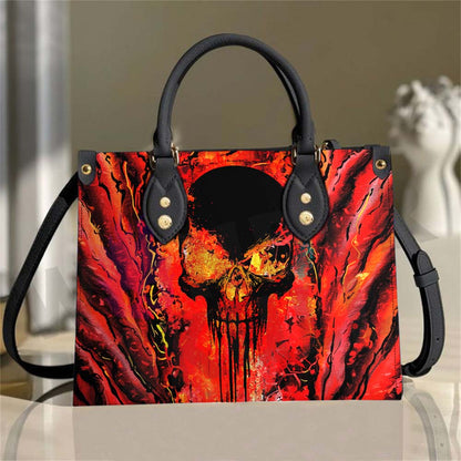 Wonder Skull structured tote bag solves the "I can't find anything in my bag" problem. The roomy interior fits your tablet, phone, wallet, water bottle, umbrella, and cosmetics — without the overstuffed look. Multiple interior pockets keep everything organized, so you're never digging around at checkout. Reinforced rivet corners and quality metal hardware ensure the bag holds up to daily use. Whether you're heading to work, running errands, or catching a flight, this tote keeps you looking put-together.