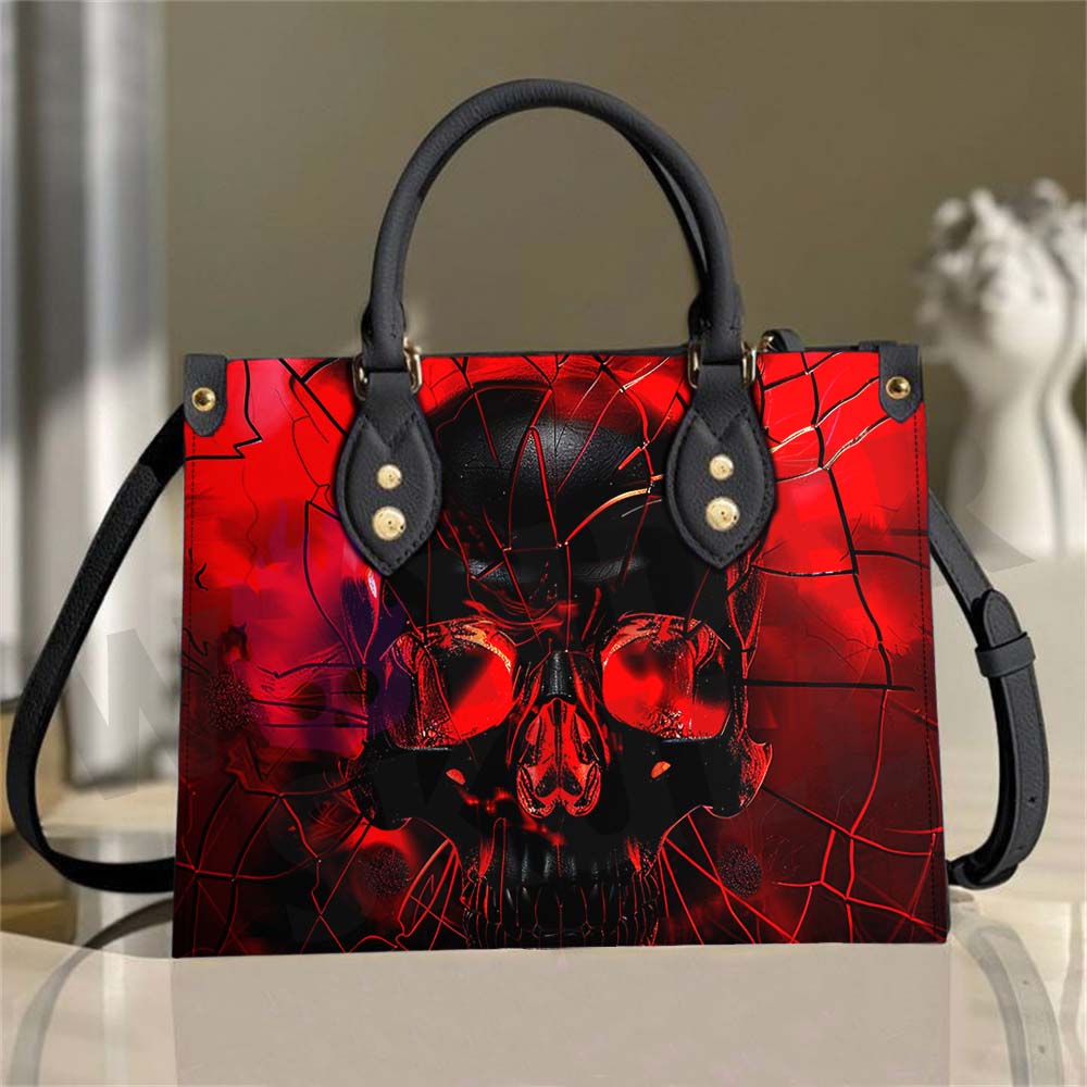 Wonder Skull structured tote bag solves the "I can't find anything in my bag" problem. The roomy interior fits your tablet, phone, wallet, water bottle, umbrella, and cosmetics — without the overstuffed look. Multiple interior pockets keep everything organized, so you're never digging around at checkout. Reinforced rivet corners and quality metal hardware ensure the bag holds up to daily use. Whether you're heading to work, running errands, or catching a flight, this tote keeps you looking put-together.