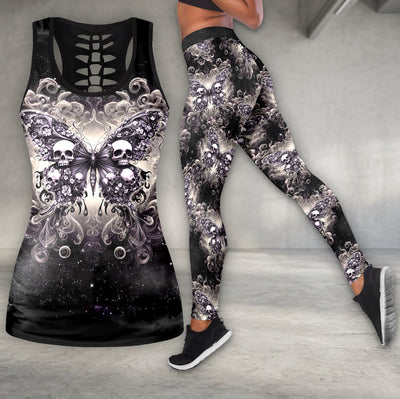 Cosmic Skull Butterfly Art Tanktop and Legging