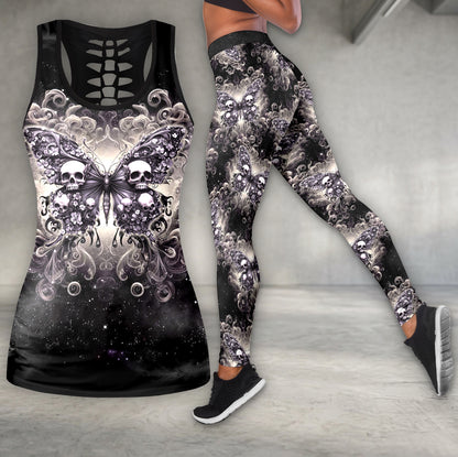 Cosmic Skull Butterfly Art Tanktop and Legging