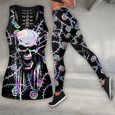 Holo Thorn Skull Art Tanktop and Leggings