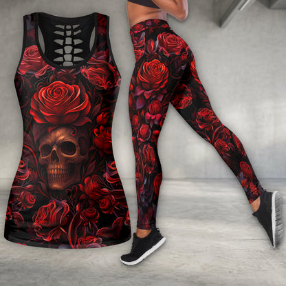Gothic Rose Skull Garden Tanktop and Leggings