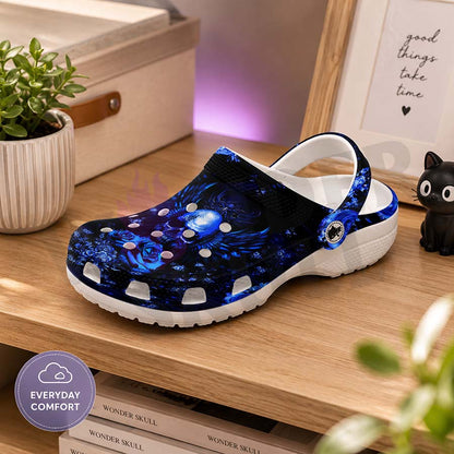 Wonder Skull Lightweight Clog Sandals are designed for all-day comfort. Featuring breathable ventilation holes, a cushioned footbed, and a pivoting heel strap, these versatile unisex clogs are perfect for use at home, outdoors, or at work — whatever your profession may be.