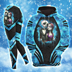 Women Hoodie and Leggings, Snow Couple Nightmare Outwear Pants Outfit