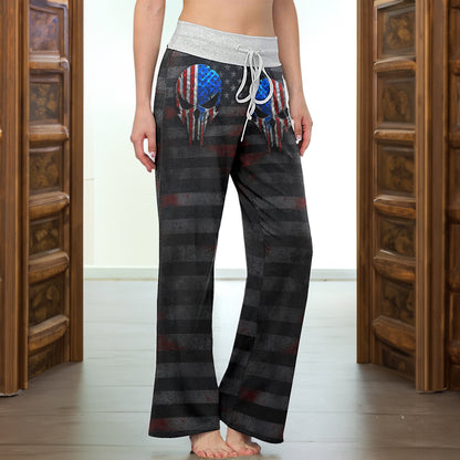 Rebel Patriot Track Art Women's High-waisted Wide Leg Pants