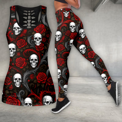 Shadow Rose Skull Vines Tanktop and Leggings